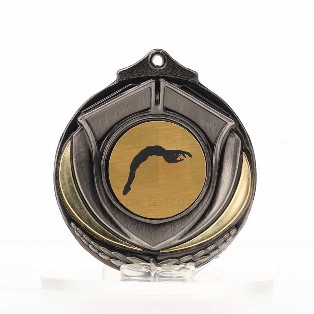 Two Tone Silver Medal 50mm - Tumbling