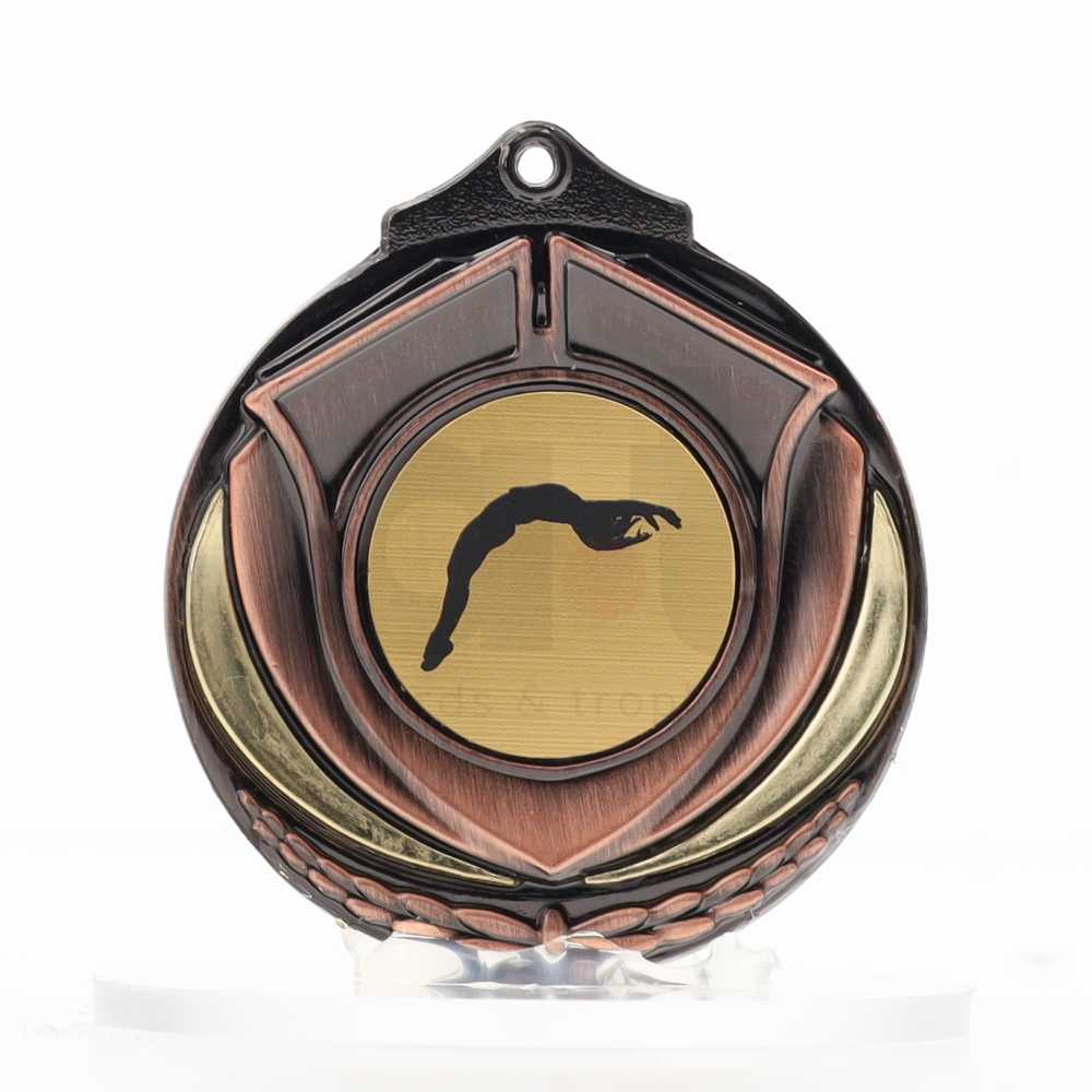 Two Tone Bronze Medal 50mm - Tumbling
