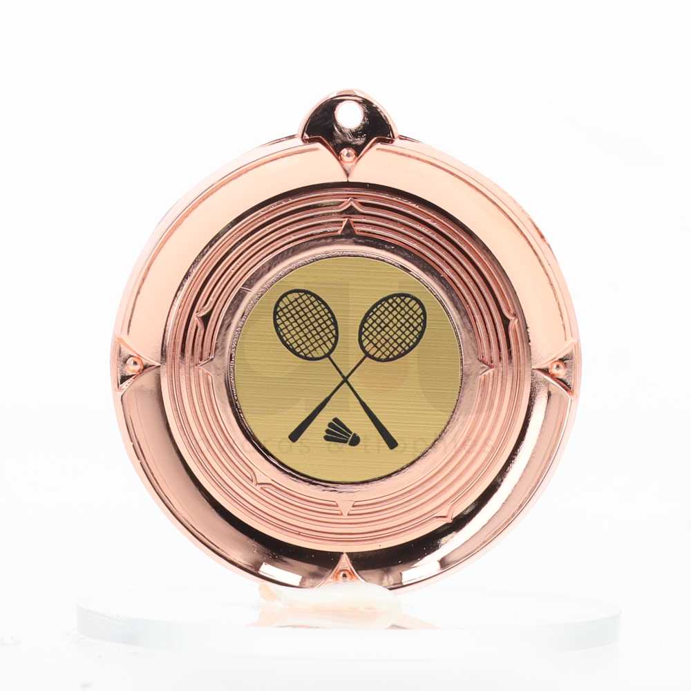 Deluxe Bronze Medal 50mm - Badminton