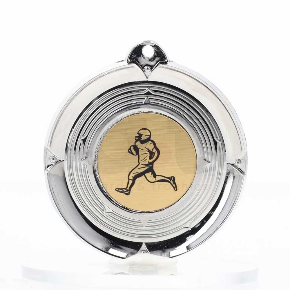 Deluxe Silver Medal 50mm - Gridiron