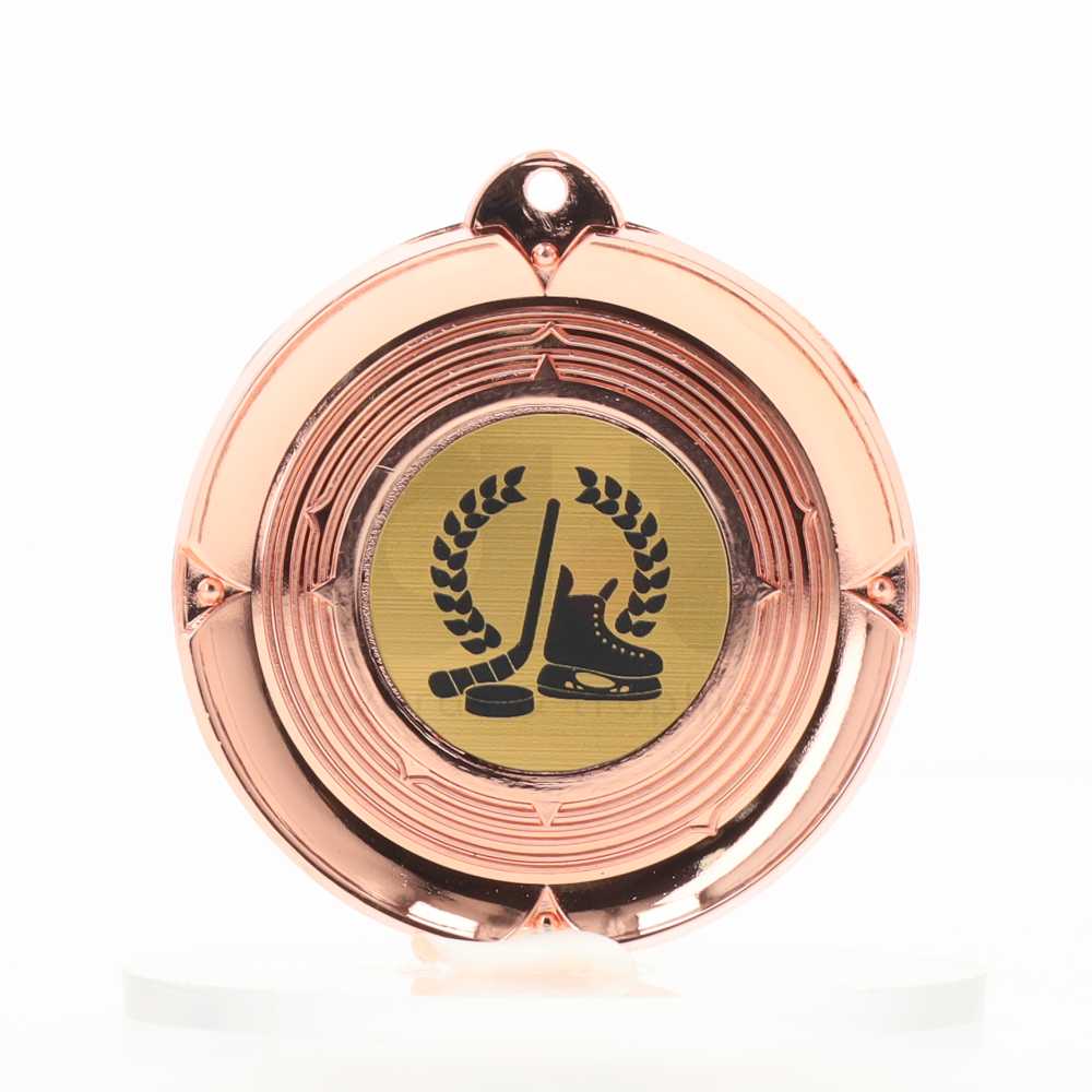 Deluxe Bronze Medal 50mm - Ice Hockey