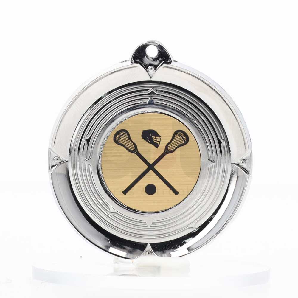 Deluxe Silver Medal 50mm - Lacrosse