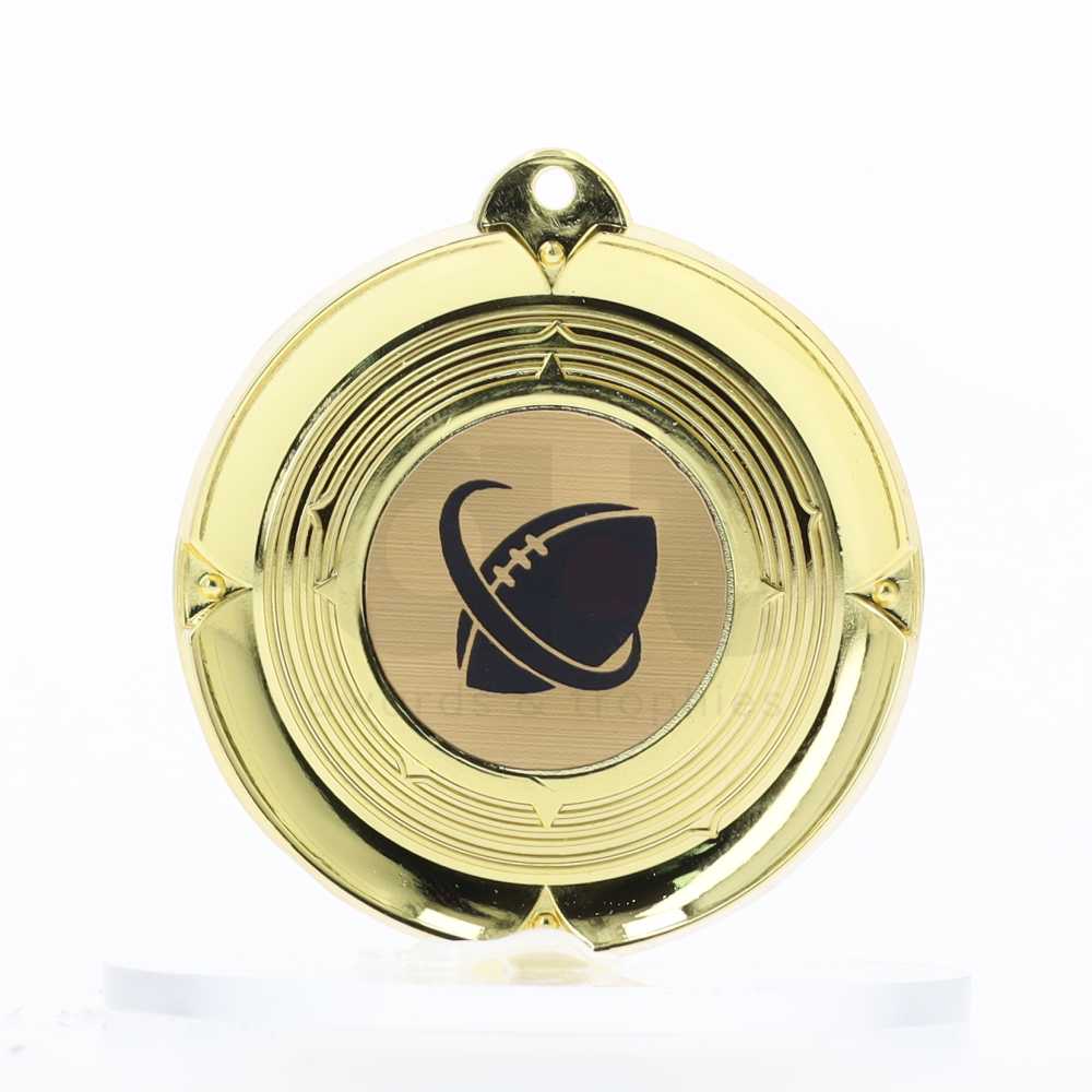 Deluxe Gold Medal 50mm - Touch Football