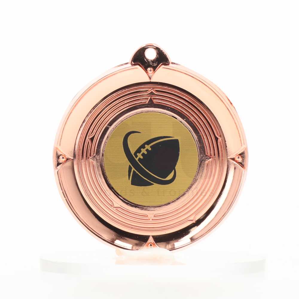 Deluxe Bronze Medal 50mm - Touch Football