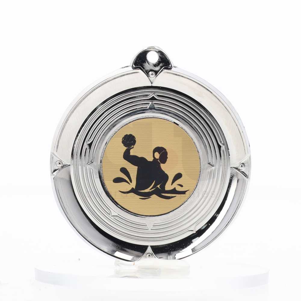 Deluxe Silver Medal 50mm - Water Polo Male