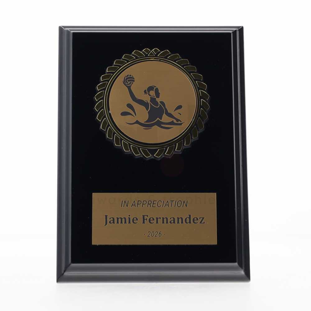 Black Plaque 150mm - Water Polo Female