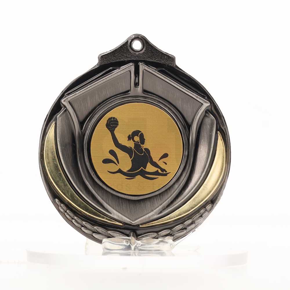 Two Tone Silver Medal 50mm - Water Polo Female
