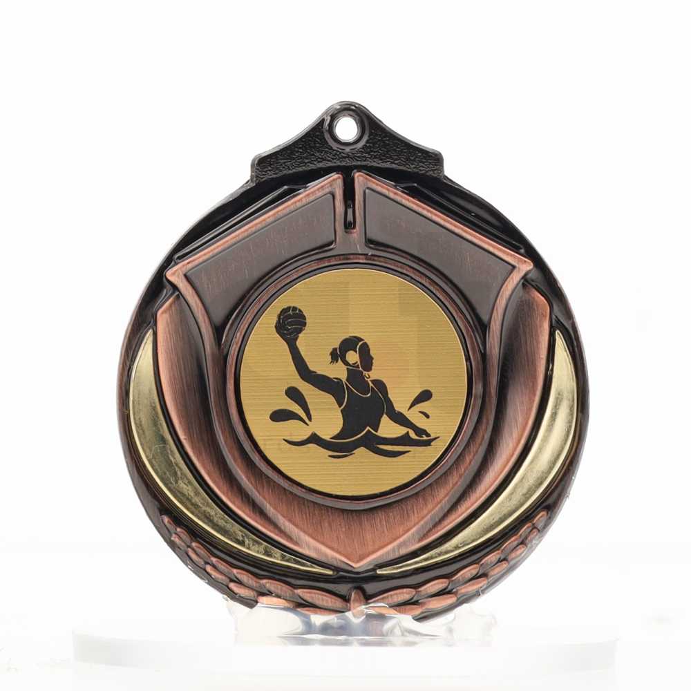 Two Tone Bronze Medal 50mm - Water Polo Female
