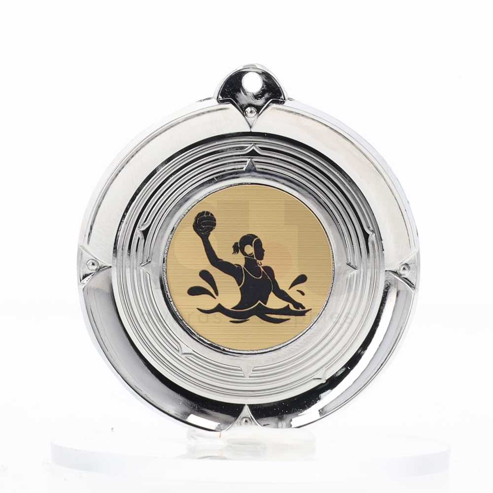 Deluxe Silver Medal 50mm - Water Polo Female