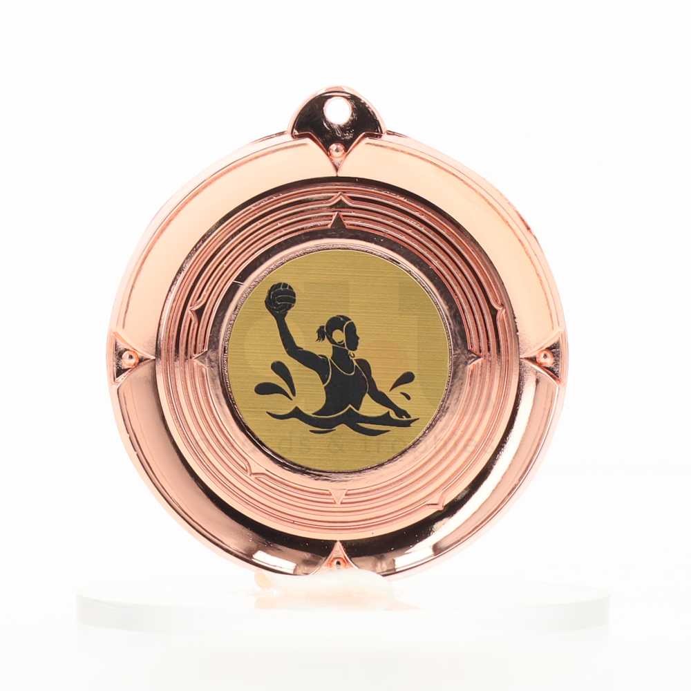 Deluxe Bronze Medal 50mm - Water Polo Female