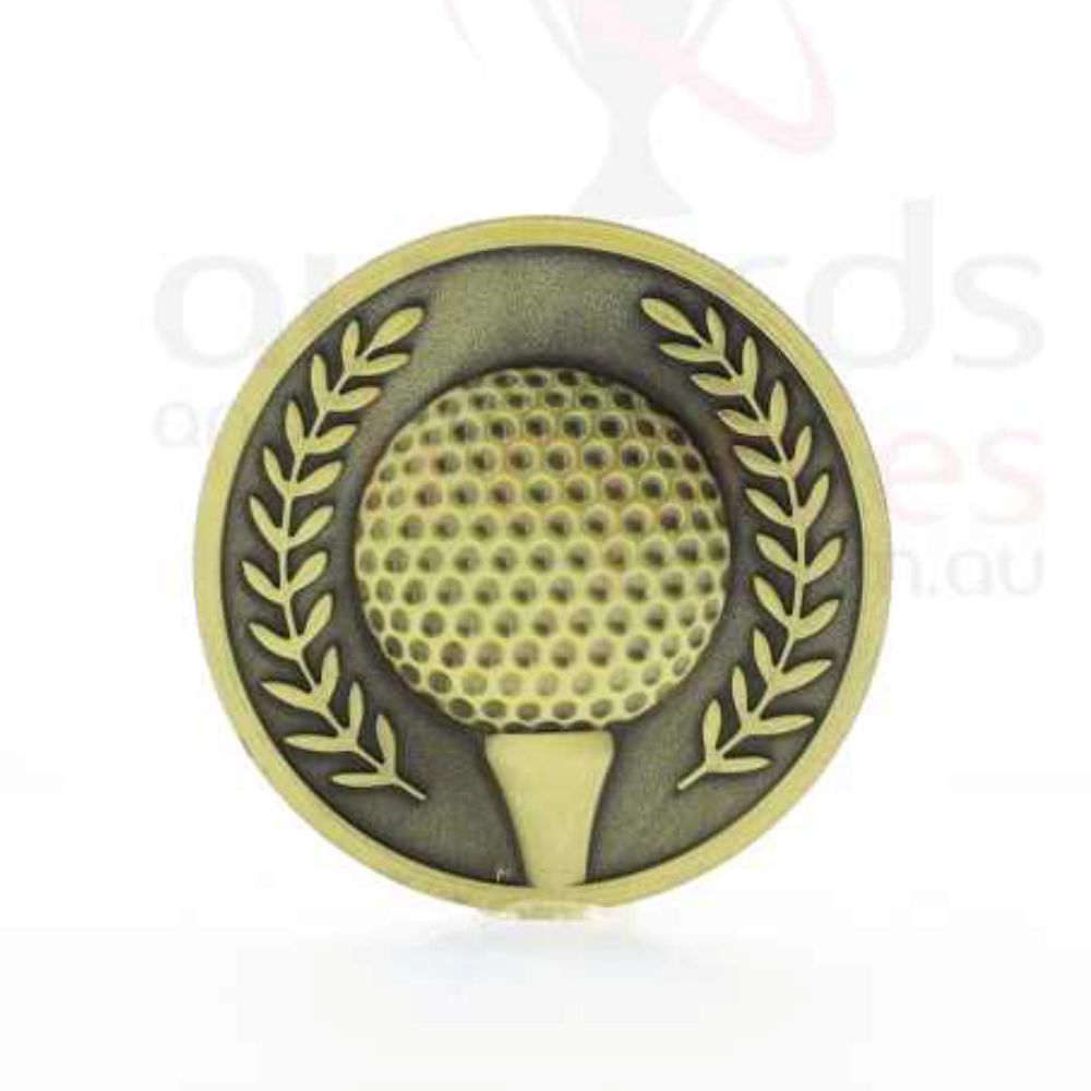 Gold Golf Coin in Case