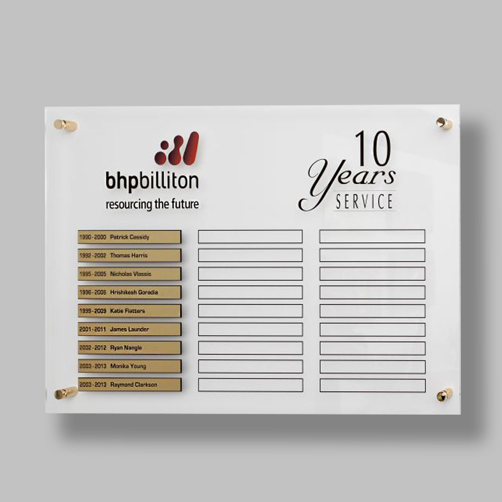 Clarity Acrylic Honour Board 900x600mm