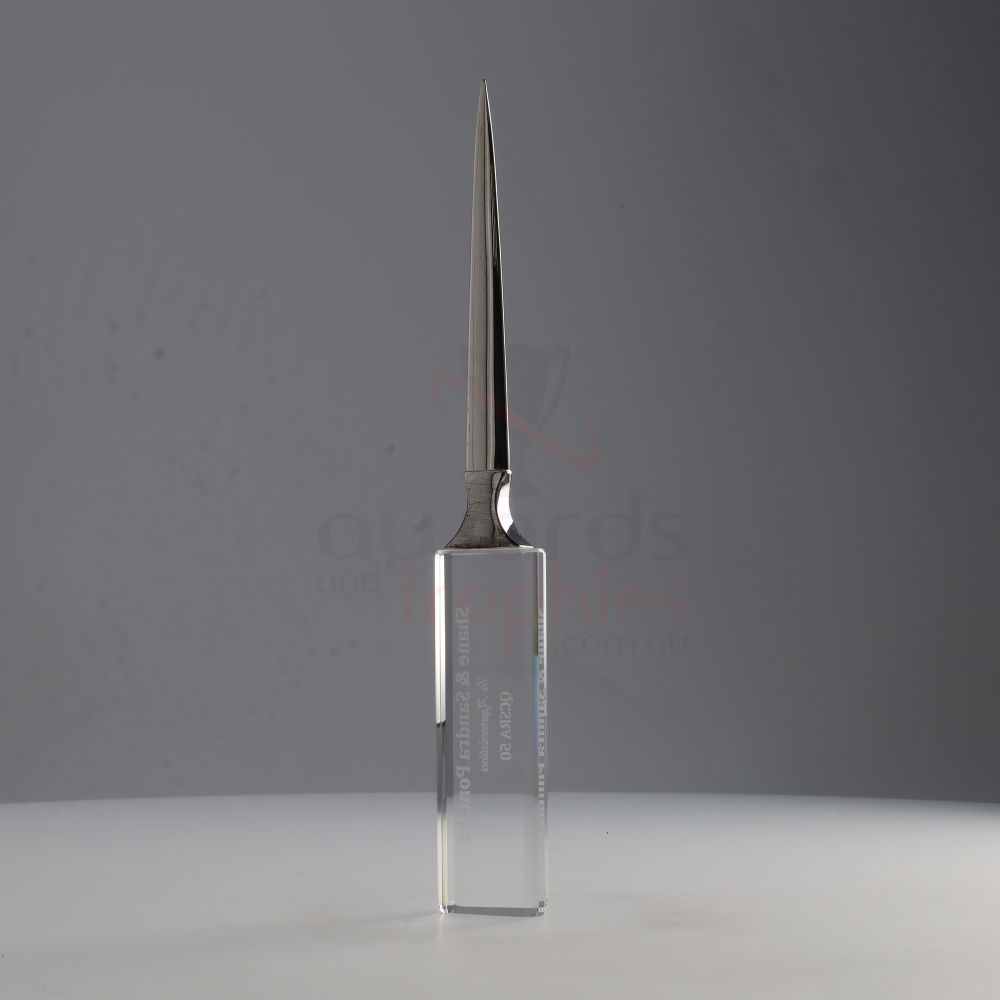 Crystal & Chrome Letter Opener