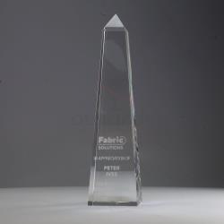 Infiniti Clear Crystal Obelisk 210mm