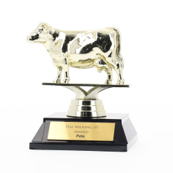 Dairy Cow Figure on Base