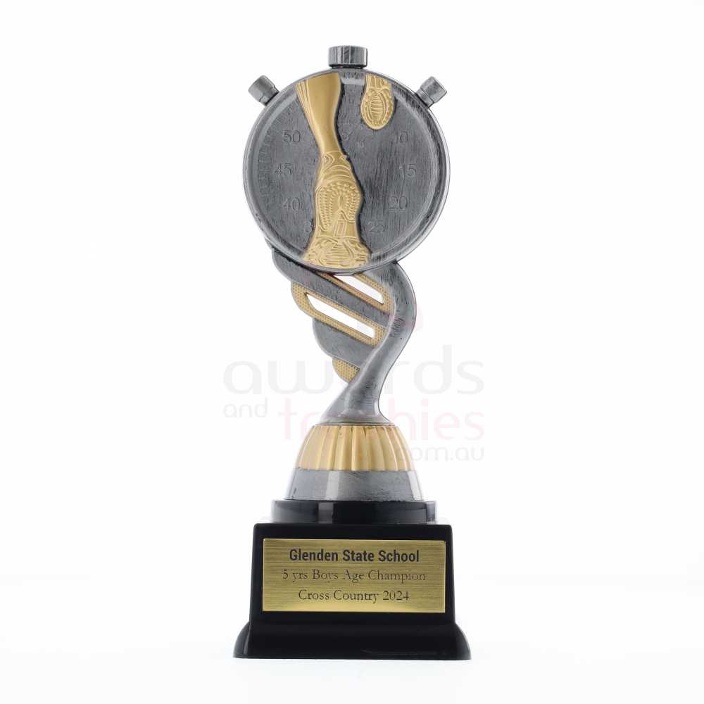 Track Theme Silver & Gold on Black Base 175mm 