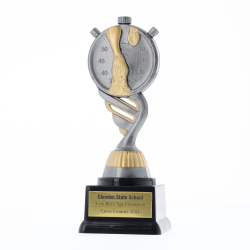 Track Theme Silver & Gold on Black Base 175mm 