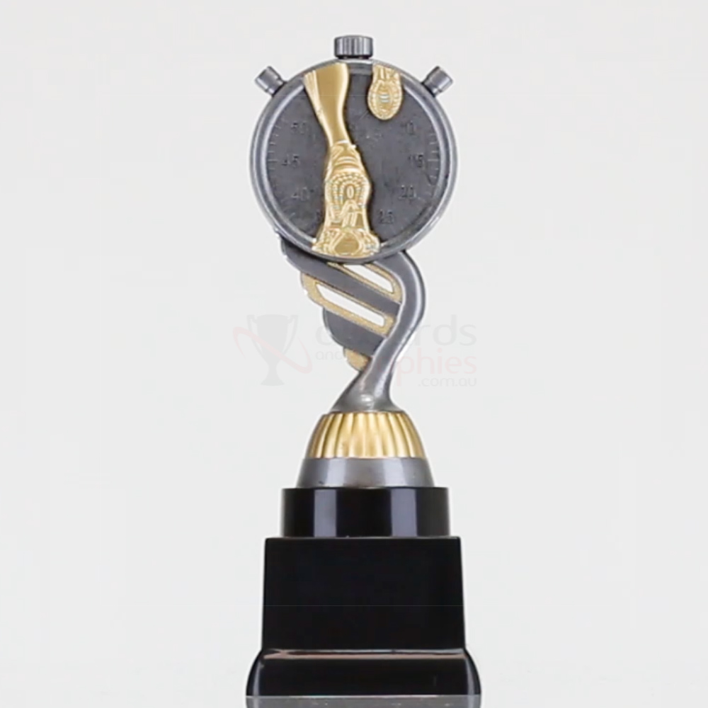Track Theme Silver & Gold on Black Base 195mm  