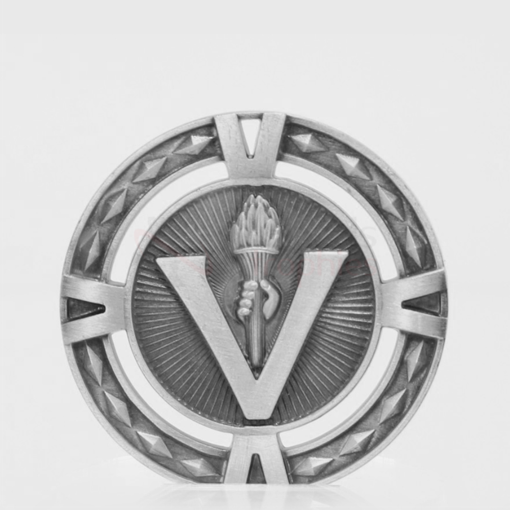 Cutout Victory Medal 60mm Silver