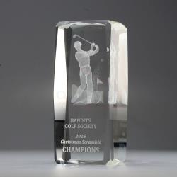 3D Golf Male Tall Crystal Block 120mm