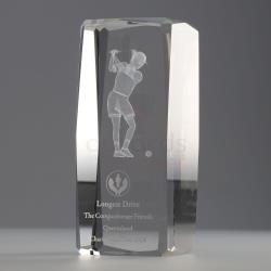 3D Golf Female Tall Crystal Block 120mm