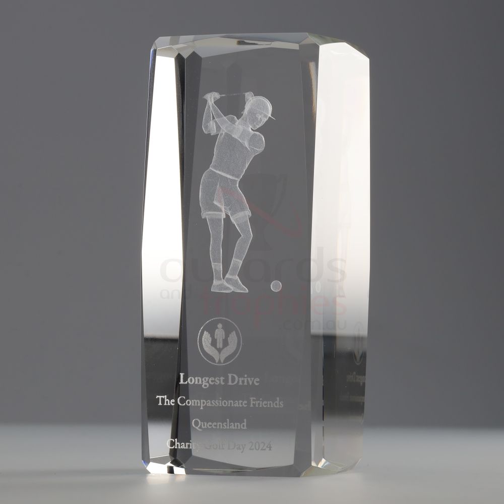 3D Golf Female Tall Crystal Block 120mm