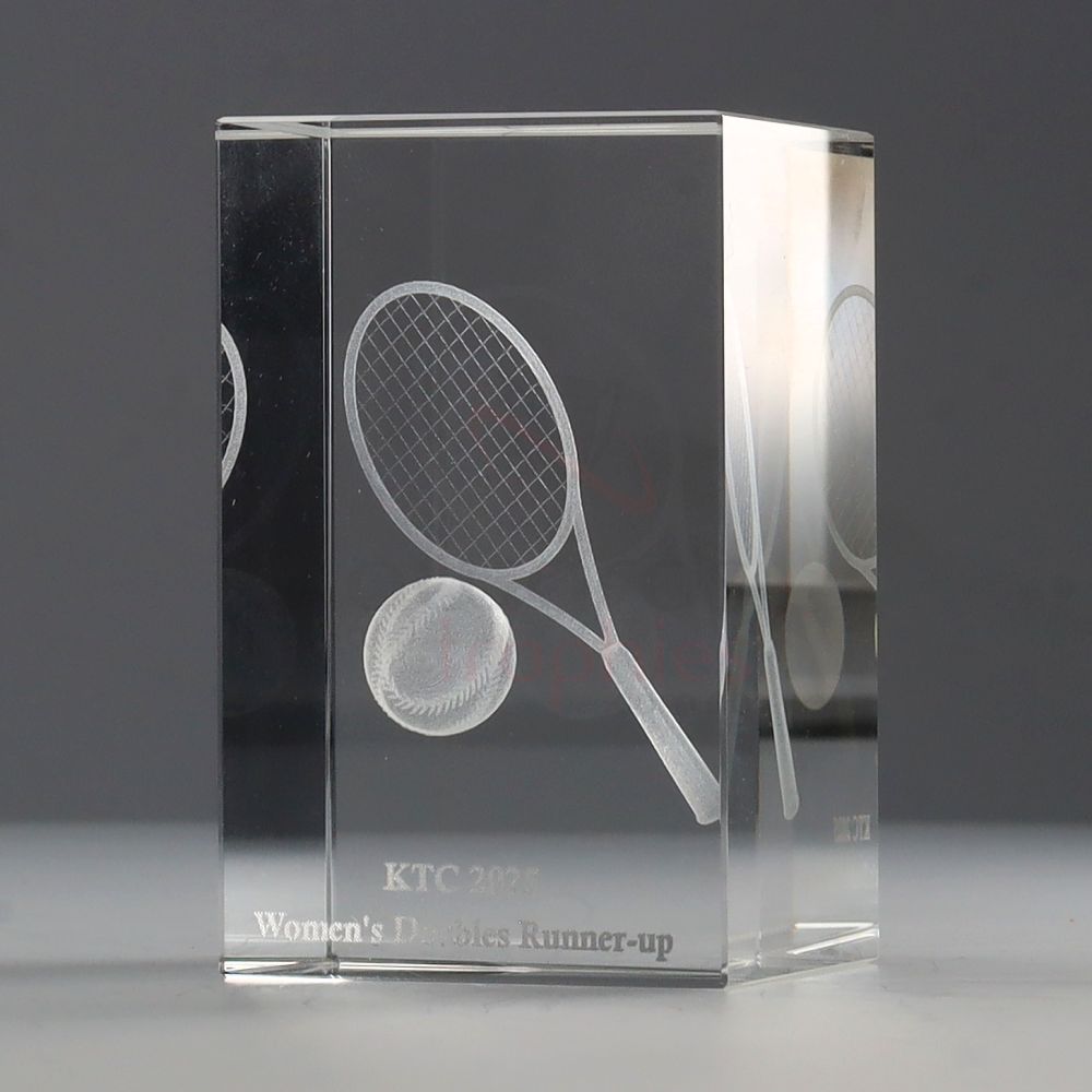 3D Tennis Crystal Block 80mm
