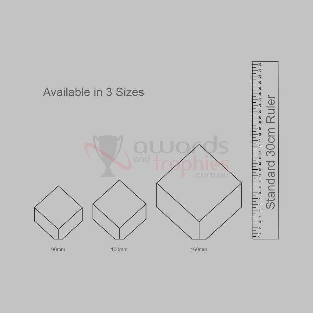 Rikaro Crystal Bevelled Cubes 90mm