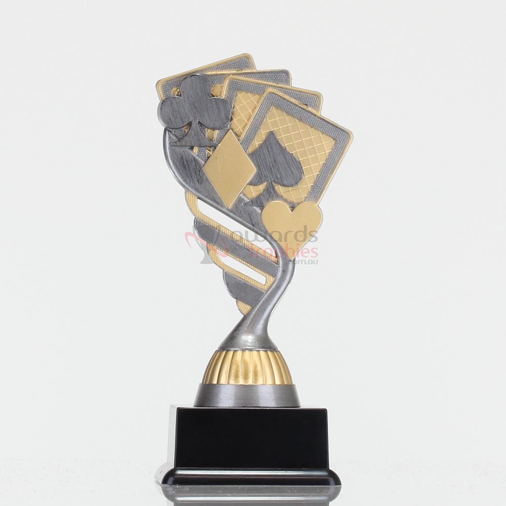 Silver Cards Theme on Black Base 160mm 