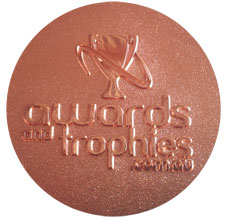 Shiny bronze custom medal