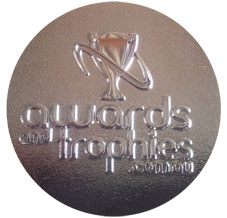 Shiny silver custom medal